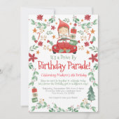 Elf Girl Weihnachtsfeier Geburtstagsparade Einladung (Vorderseite)