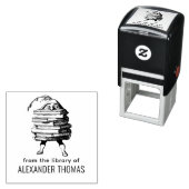 Elf Gnome Carry Rige Book Stack SQ Library Name Permastempel (Beispiel)