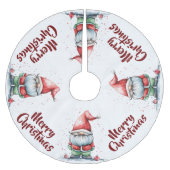 Elf Gnome Polyester Weihnachtsbaumdecke (Vorderseite)