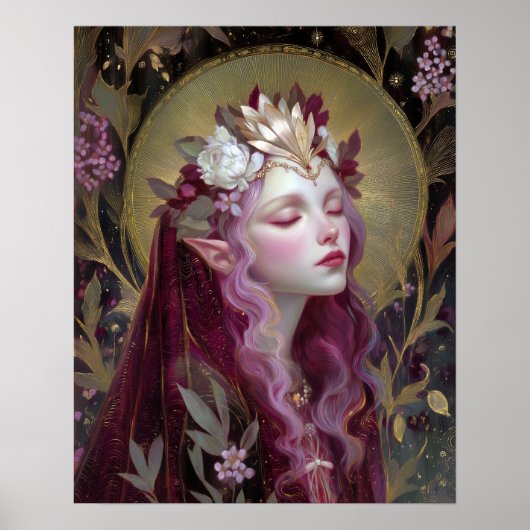 Elf Goddess Queen Fantasy Art Poster (Vorne)
