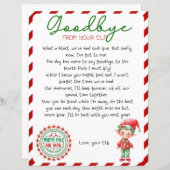 Elf Goodbye Letter, Elf Departure Letter (Vorne/Hinten)