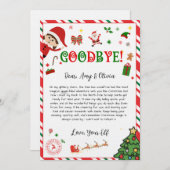 elf goodbye letter - elf return letter einladung (Vorne/Hinten)