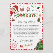 elf goodbye letter - elf return letter einladung (Vorderseite)
