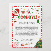 elf goodbye letter - elf return letter einladung (Vorne/Hinten)