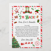 elf goodbye letter - elf return letter einladung (Vorne/Hinten)