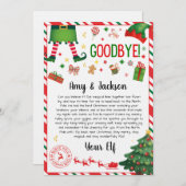 elf goodbye letter - elf return letter einladung (Vorne/Hinten)