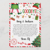 elf goodbye letter - elf return letter einladung (Vorderseite)