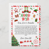 elf goodbye letter - elf return letter invitation einladung (Vorne/Hinten)