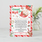 Elf Goodbye Letter Goodbye from Elf Christmas Einladung (Stehend Vorderseite)