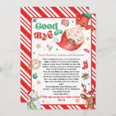 Elf Goodbye Letter Goodbye from Elf Christmas Einladung (Vorne/Hinten)