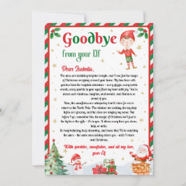 Elf Goodbye Letter Goodbye from Elf Christmas Einladung