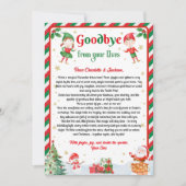 Elf Goodbye Letter Goodbye from Elf Christmas Einladung (Vorderseite)