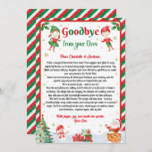 Elf Goodbye Letter Goodbye from Elf Christmas Einladung (Vorne/Hinten)