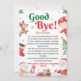 Elf Goodbye Letter Goodbye from Elf Christmas Einladung