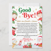 Elf Goodbye Letter Goodbye from Elf Christmas Einladung (Vorderseite)