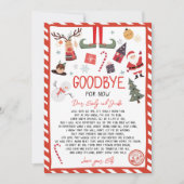 Elf Goodbye Letter Goodbye von Elf Weihnachten Einladung (Vorderseite)