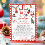 Elf Goodbye Letter Goodbye von Elf Weihnachten Einladung<br><div class="desc">Dieser niedliche Elf Letter ist eine perfekte Ergänzung zu Ihrem magischen Weihnachten!</div>