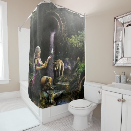 Elf-Göttin der Natur Duschvorhang (Beispiel)