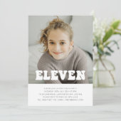 Elf - Groovy Foto zum Geburtstag Einladung (Stehend Vorderseite)