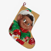 Elf Großer Weihnachtsstrumpf (Vorderansicht (hängend))