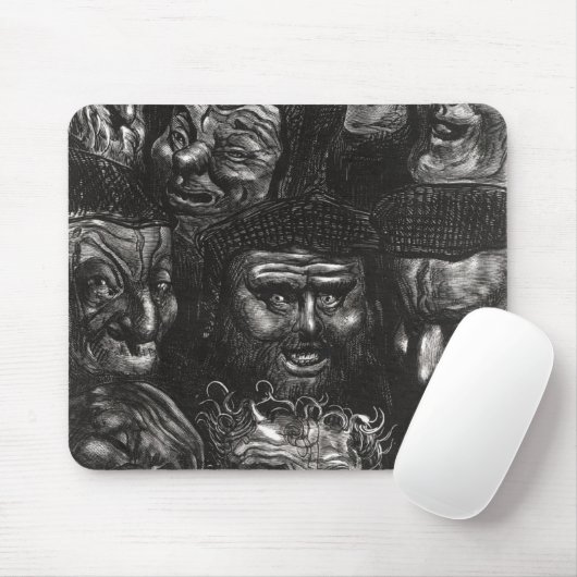 Elf groteske Gesichter Mousepad (Mit Mouse)