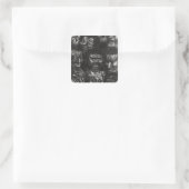 Elf groteske Gesichter Quadratischer Aufkleber (Tasche)