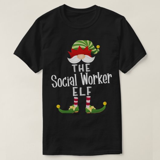 Elf-Gruppe der Sozialarbeiter Weihnachten Funny Pa T-Shirt (Design vorne)