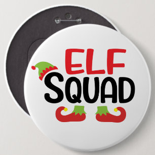 Elf-Gruppen-Weihnachten Button