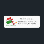 Elf Hat Christmas Return Address Label<br><div class="desc">Feiern Sie die Weihnachtssaison mit lustigen Elf-Hat-Rücksendeadressen-Aufklebern. Wählen Sie den Typ des Schriftartes,  den Sie für Ihren Namen gewollt haben.</div>