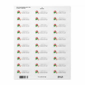 Elf Hat Christmas Return Address Label (Vorne)