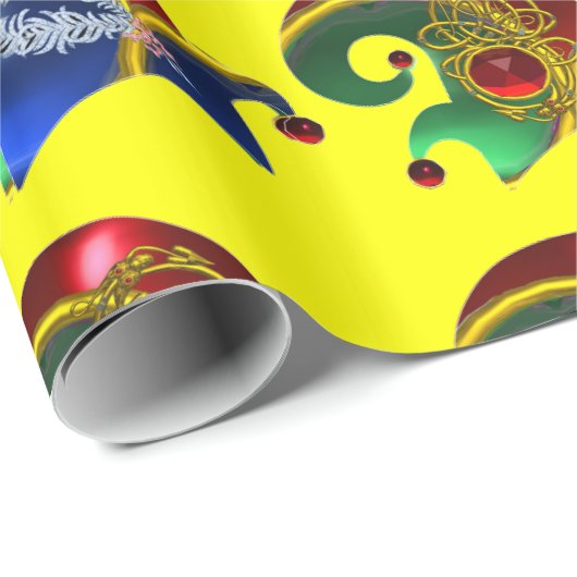 ELF HATS,KLEEBLATT,DIAMOND FEATHERS,Gelb Geschenkpapier (Rolleneckpunkt)