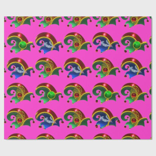 ELF HATS,KLEEBLATT,DIAMOND FEATHERS,Pink Fuchsia Geschenkpapier (Flach)