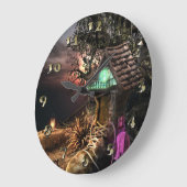 Elf-Haus Große Wanduhr (Winkel)