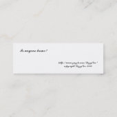 Elf-Haus-Lesezeichen Mini Visitenkarte (Rückseite)