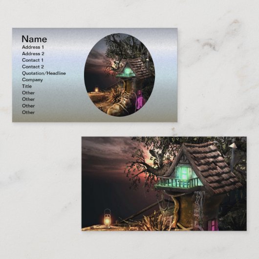 Elf-Haus Visitenkarte (Vorne/Hinten)