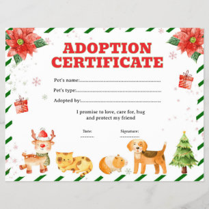 Elf-Haustier-Adoptierungsurkunde bearbeitbar Flyer