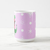 Elf Heelses Squad Weihnachtsschneeflocken Rosa Kaffeetasse (Mittel)
