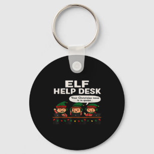 Elf-Hilfebereich Weihnachten Tech-Unterstützung Lu Schlüsselanhänger