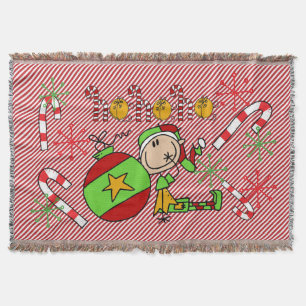 Elf Ho Ho Holiday Throw Decke