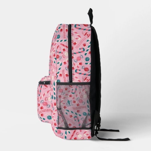 Elf Holiday Candy Pattern Bedruckter Rucksack (Rechts)