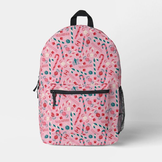 Elf Holiday Candy Pattern Bedruckter Rucksack (Vorderseite)