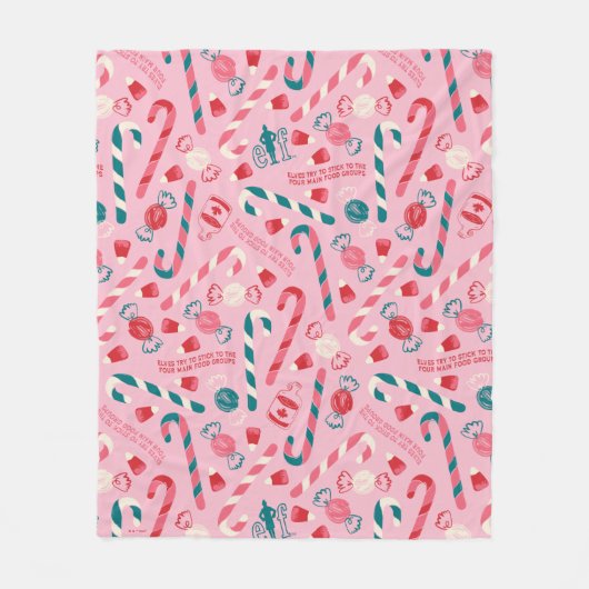 Elf Holiday Candy Pattern Fleecedecke (Vorderseite)