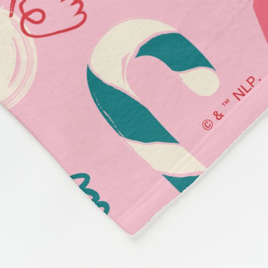 Elf Holiday Candy Pattern Fleecedecke (Ecke)