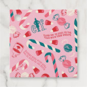 Elf Holiday Candy Pattern Geschenkanhänger (Vorderseite)