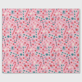 Elf Holiday Candy Pattern Geschenkpapier (Flach)