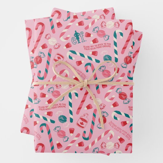 Elf Holiday Candy Pattern Geschenkpapier Set (Beispiel)