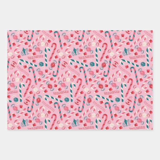 Elf Holiday Candy Pattern Geschenkpapier Set (Vorderseite)