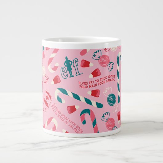 Elf Holiday Candy Pattern Jumbo-Tasse (Vorderseite)