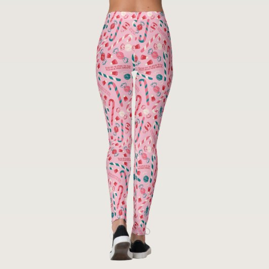Elf Holiday Candy Pattern Leggings (Rückseite)