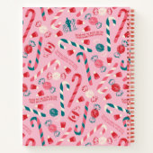 Elf Holiday Candy Pattern Notizblock (Rückseite)